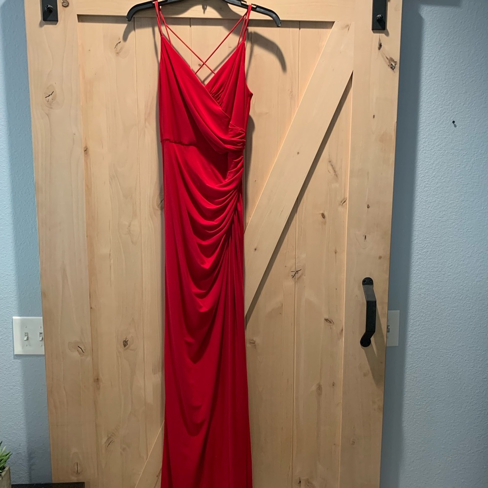 Women’s long red formal dress